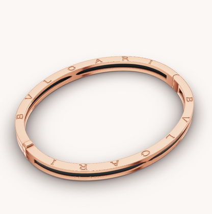 [⭐moonlume]ZERO 1 PINK GOLD WITH BLACK CERAMIC BRACELET
