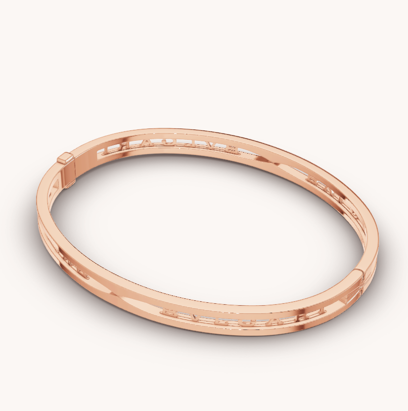 [⭐moonlume]ZERO 1 SPIRAL LOGO PINK GOLD BRACELET
