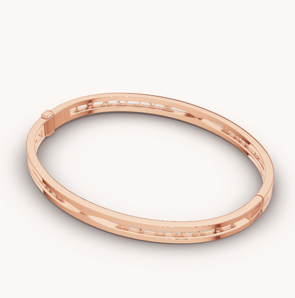 [⭐moonlume]ZERO 1 SPIRAL LOGO PINK GOLD BRACELET
