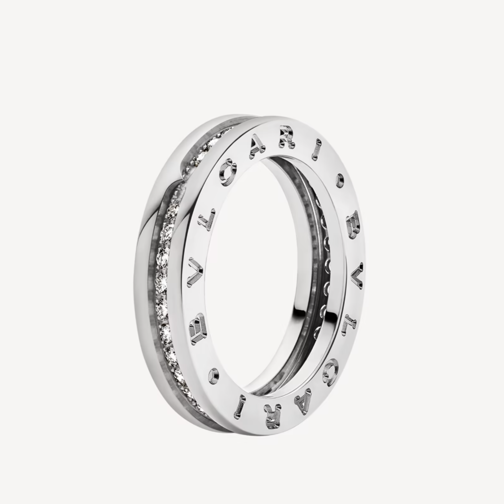 [⭐moonlume]ZERO 1 ONE-BAND PAVED DIAMONDS ON THE SPIRAL RING