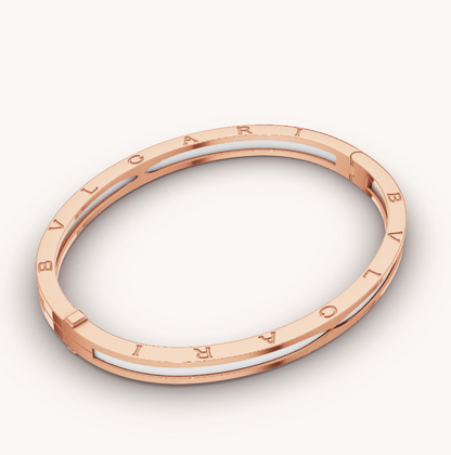 [⭐moonlume]ZERO 1 PINK GOLD WITH WHITE CERAMIC BRACELET