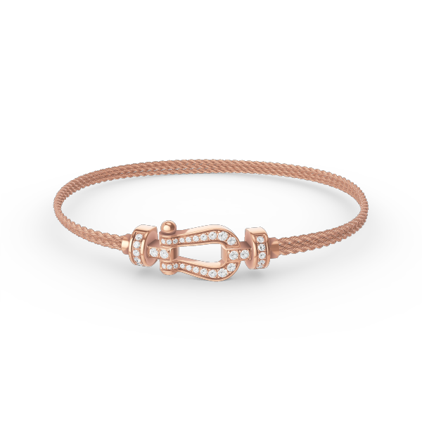 [⭐moonlume]FORCE SMALL HORSESHOE  DIAMOND CHAIN ROPE BRACELET