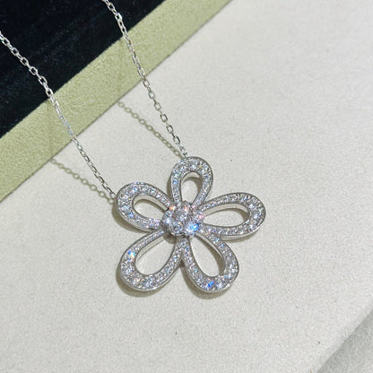 [⭐moonlume]FLOWERLACE NECKLACE FULL DIAMONDS