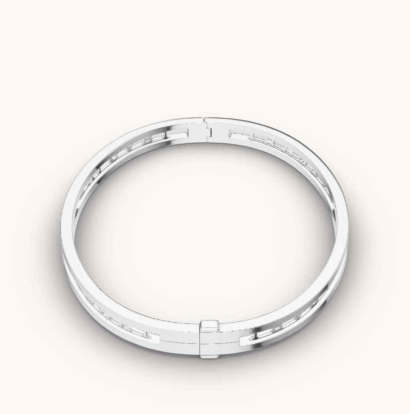 [⭐moonlume]ZERO 1 SPIRAL LOGO SILVER BRACELET