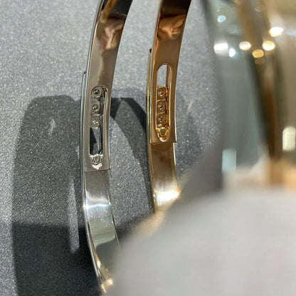 [⭐moonlume]Move Noa Rose Gold Pavé Diamond Bangle Bracelet