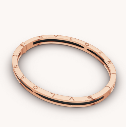 [⭐moonlume]ZERO 1 PINK GOLD WITH BLACK CERAMIC BRACELET