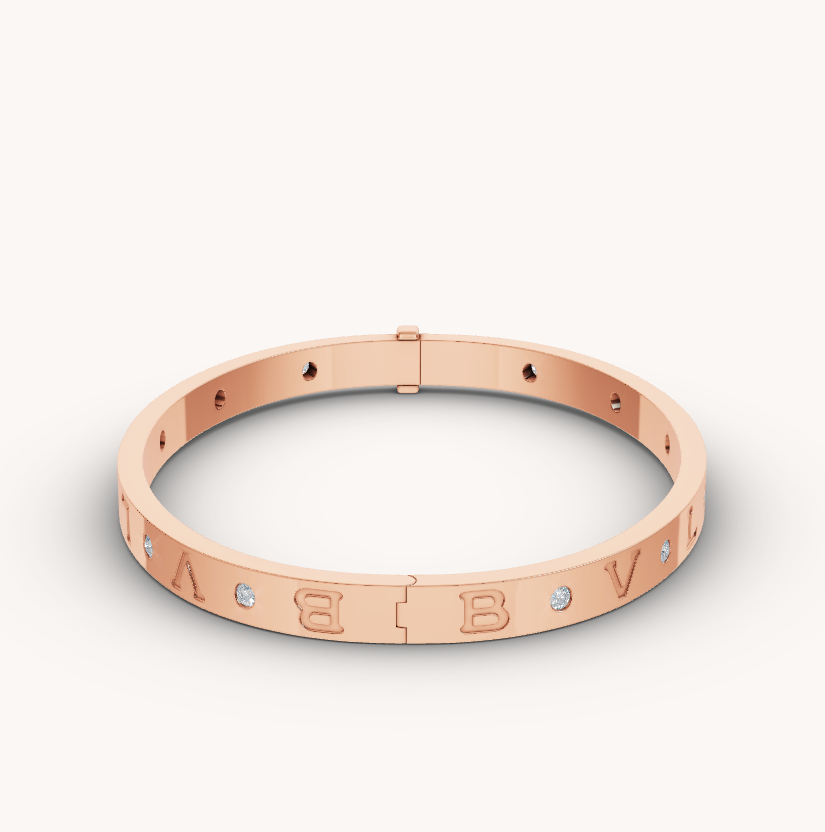 [⭐moonlume]ZERO 1 PINK GOLD 12 DIAMONDS BRACELET