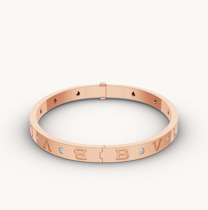 [⭐moonlume]ZERO 1 PINK GOLD 12 DIAMONDS BRACELET