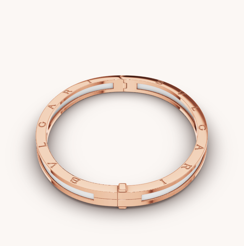 [⭐moonlume]ZERO 1 PINK GOLD WITH WHITE CERAMIC BRACELET