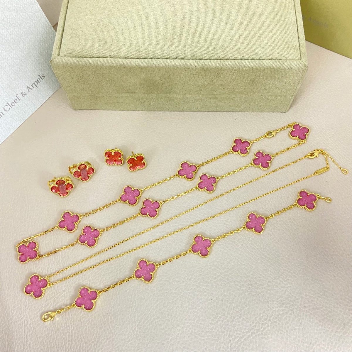 [⭐moonlume]CLOVER 10 MOTIFS  NEW BUBBLE PINK ENAMEL