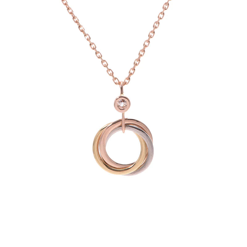 [⭐moonlume]TRINITY SILVER GOLD PINK GOLD NECKLACE
