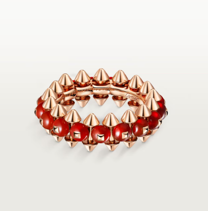 [⭐moonlume]CLASH ELEGANT ROSE GOLD RING FEATURING NATURAL AGATE