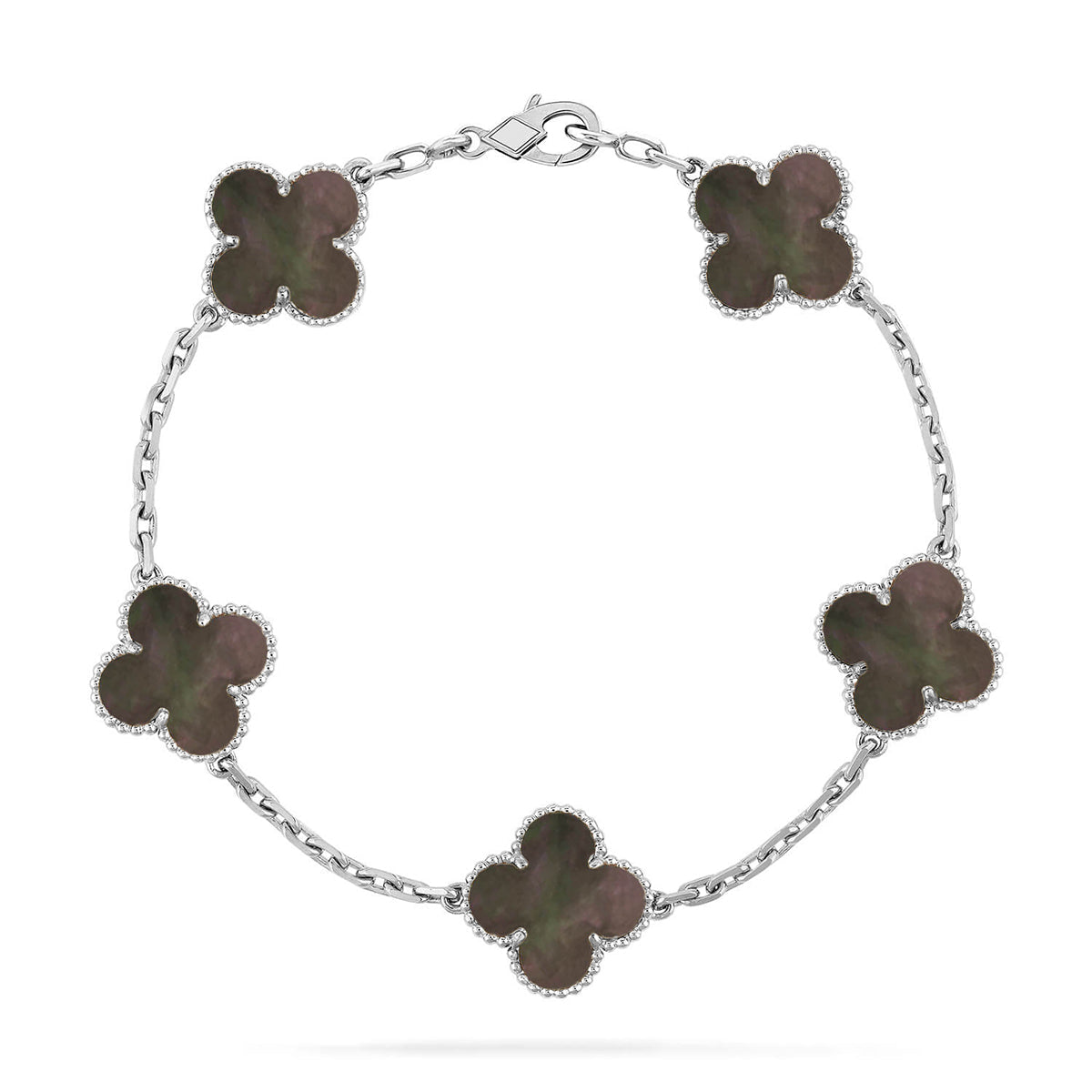 [⭐moonlume] CLOVER 5 MOTIF GRAY MOP BRACELET COLLECTION