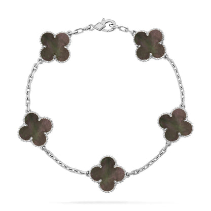 [⭐moonlume] CLOVER 5 MOTIF GRAY MOP BRACELET COLLECTION