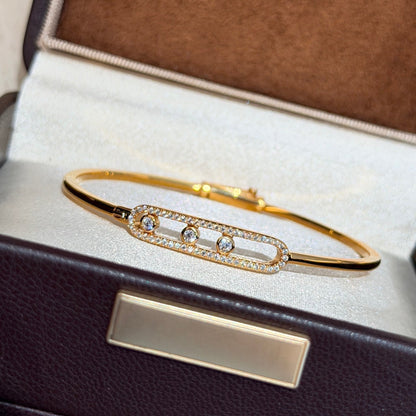 [⭐moonlume]Move Pavé Diamond Bangle Bracelet M