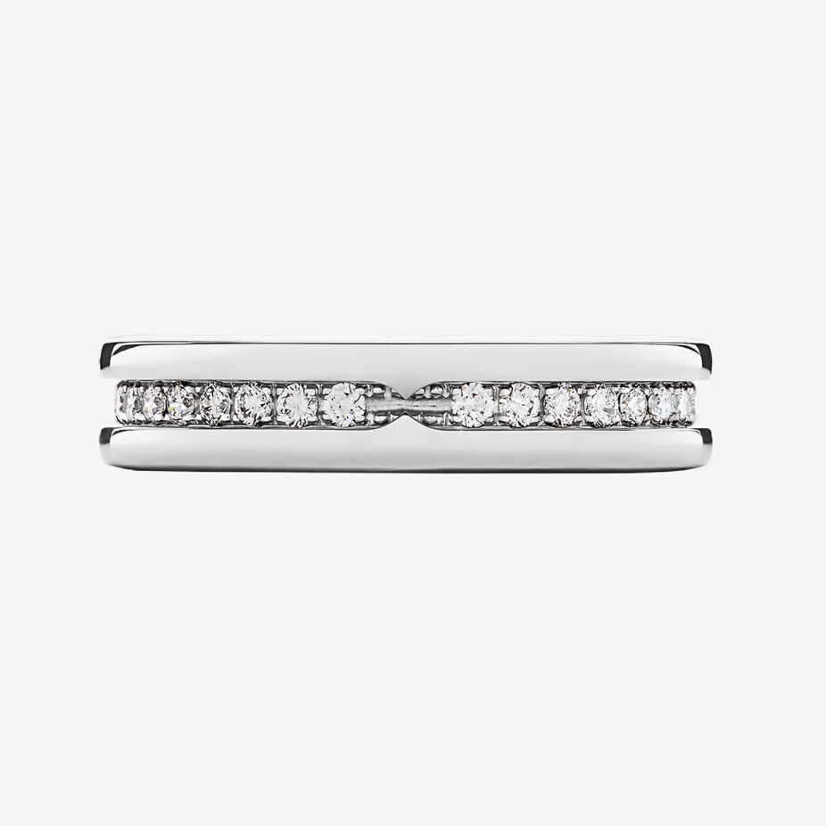 [⭐moonlume]ZERO 1 ONE-BAND PAVED DIAMONDS ON THE SPIRAL RING