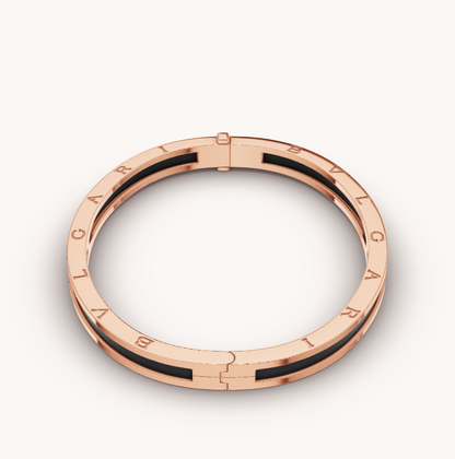 [⭐moonlume]ZERO 1 PINK GOLD WITH BLACK CERAMIC BRACELET