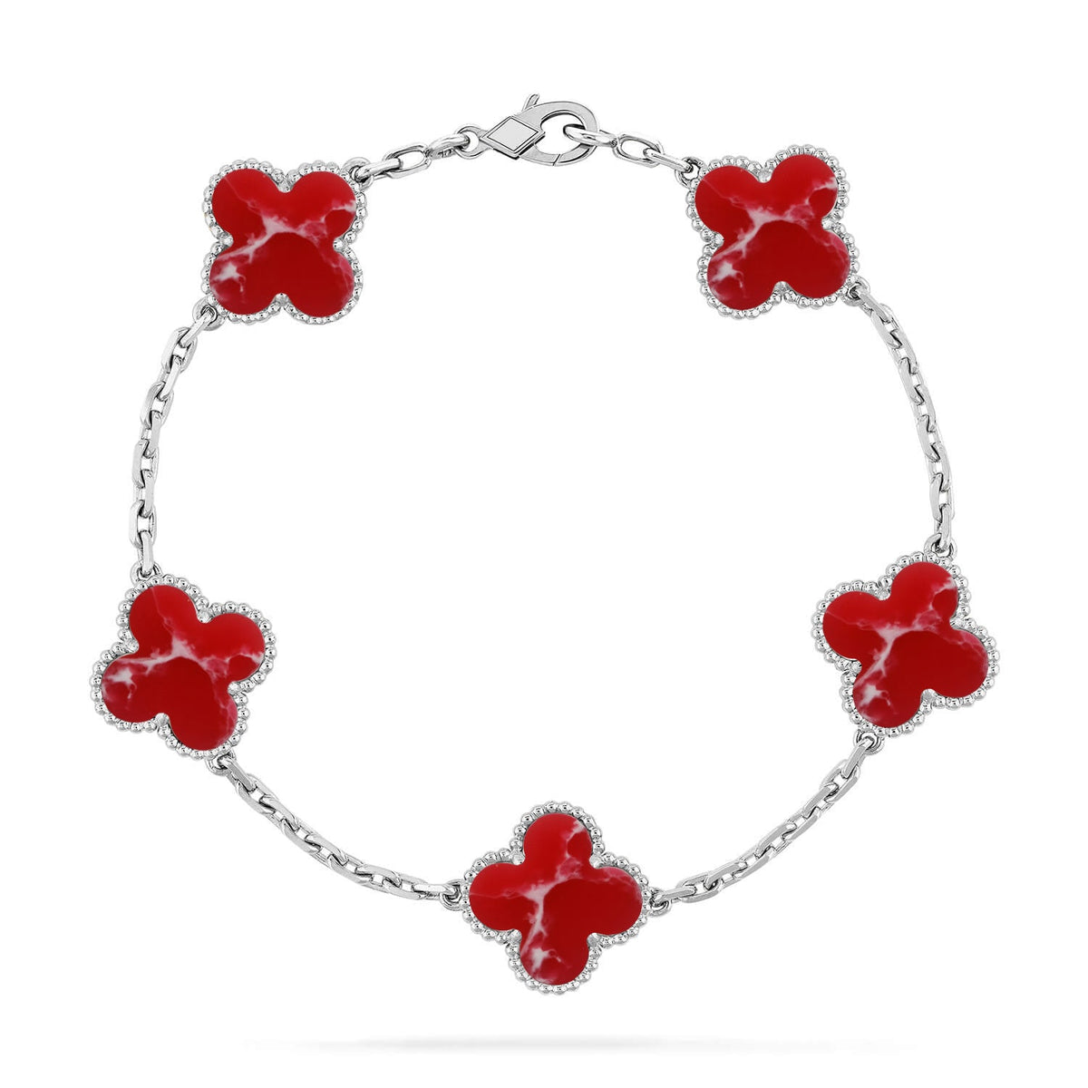 [⭐moonlume]CLOVER 5 MOTIF RED PATTERN BRACELET COLLECTION