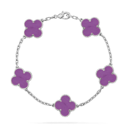 [⭐moonlume] CLOVER 5 MOTIF VIOLET BRACELET COLLECTION