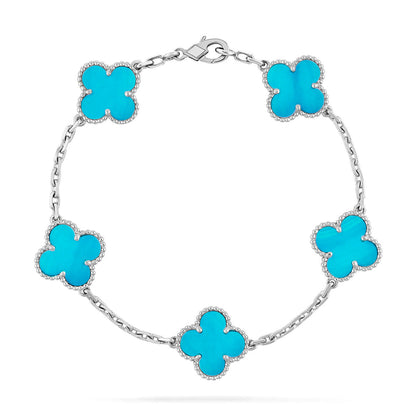 [⭐moonlume] CLOVER 5 MOTIF TURQUOISE BRACELET COLLECTION