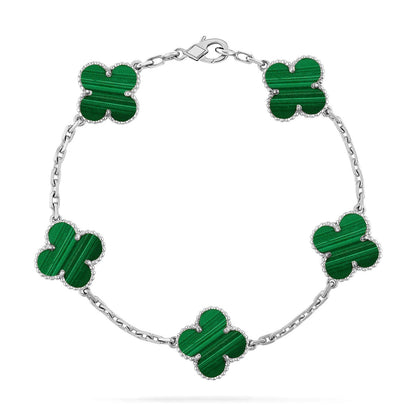 [⭐moonlume] CLOVER 5 MOTIF MALACHITE BRACELET COLLECTION