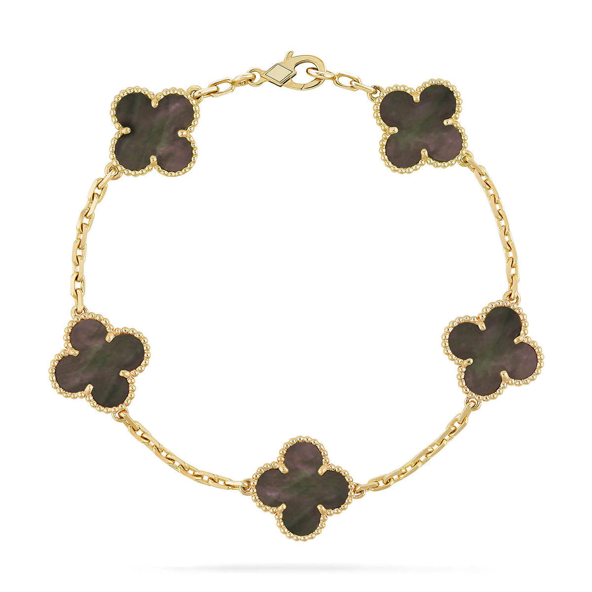 [⭐moonlume] CLOVER 5 MOTIF GRAY MOP BRACELET COLLECTION