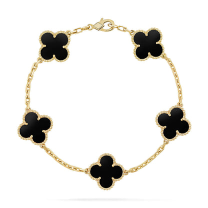 [⭐moonlume] CLOVER 5 MOTIF ONYXS BRACELET COLLECTION