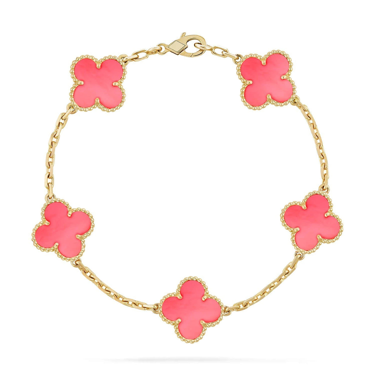[⭐moonlume] CLOVER 5 MOTIFS  PINK MOP BRACELET COLLECTION