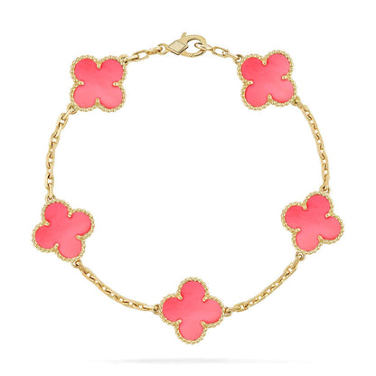 [⭐moonlume] CLOVER 5 MOTIFS  PINK MOP BRACELET COLLECTION