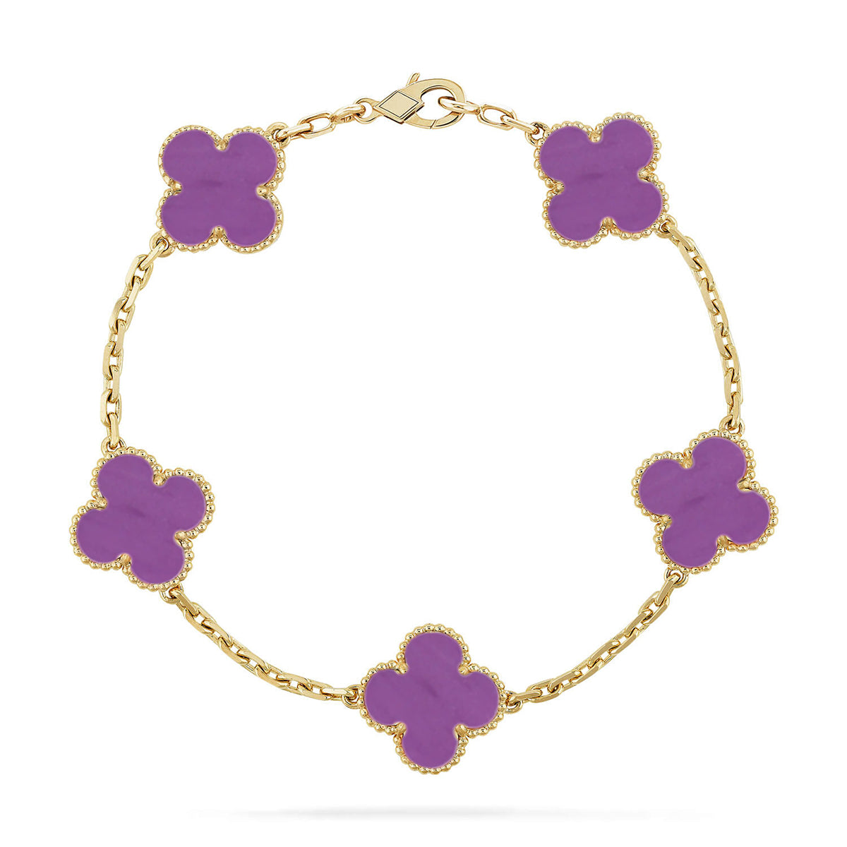 [⭐moonlume] CLOVER 5 MOTIF VIOLET BRACELET COLLECTION