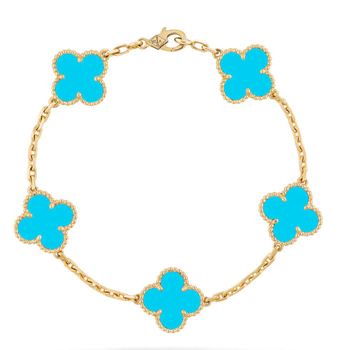 [⭐moonlume] CLOVER 5 MOTIF TURQUOISE BRACELET COLLECTION