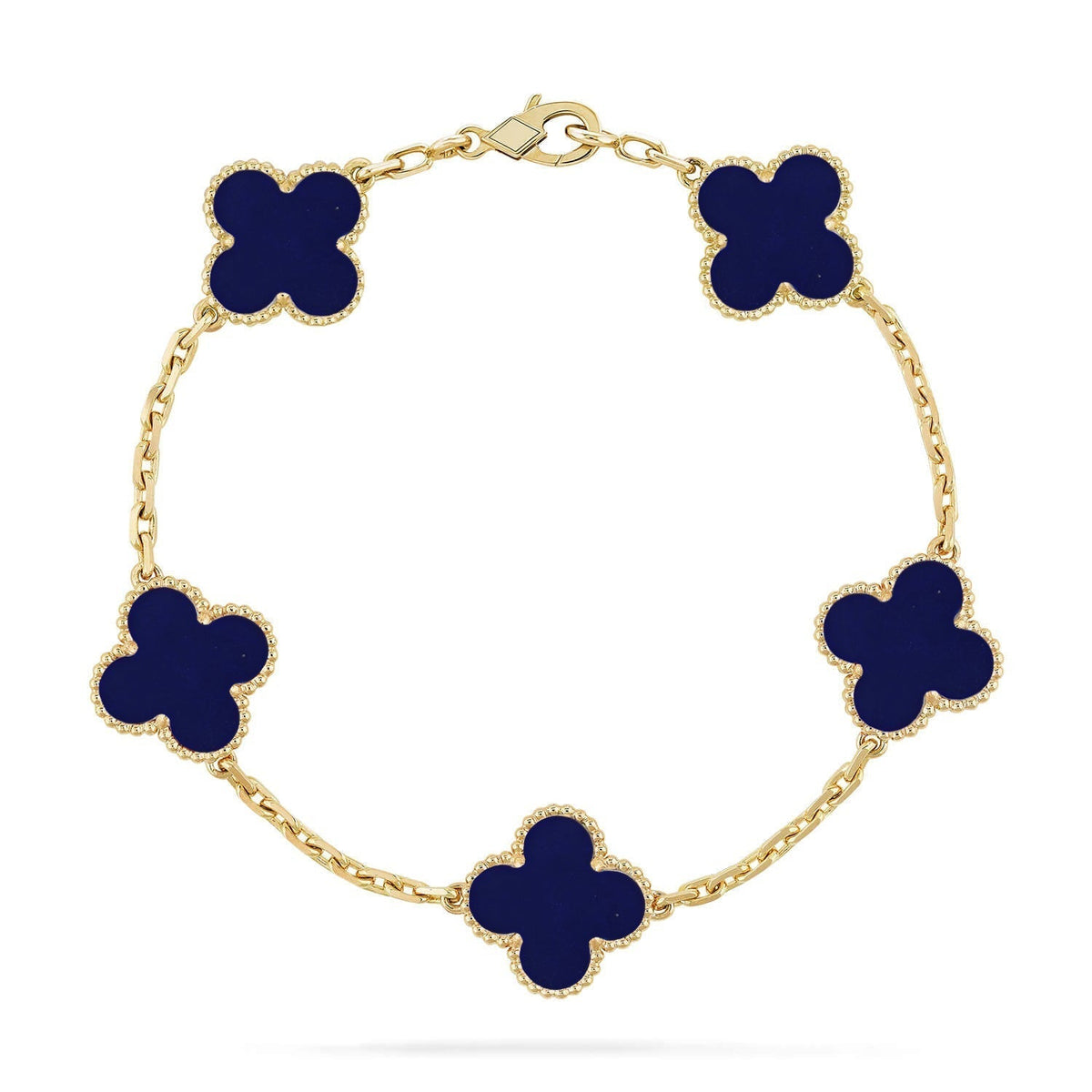 [⭐moonlume]CLOVER 5 MOTIF LAPIS LAZULI BRACELET COLLECTION