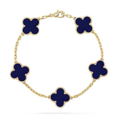 [⭐moonlume]CLOVER 5 MOTIF LAPIS LAZULI BRACELET COLLECTION