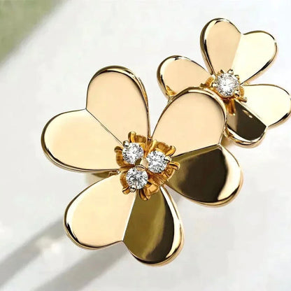 [⭐moonlume]CLOVER COMOS GOLD DIAMOND RING