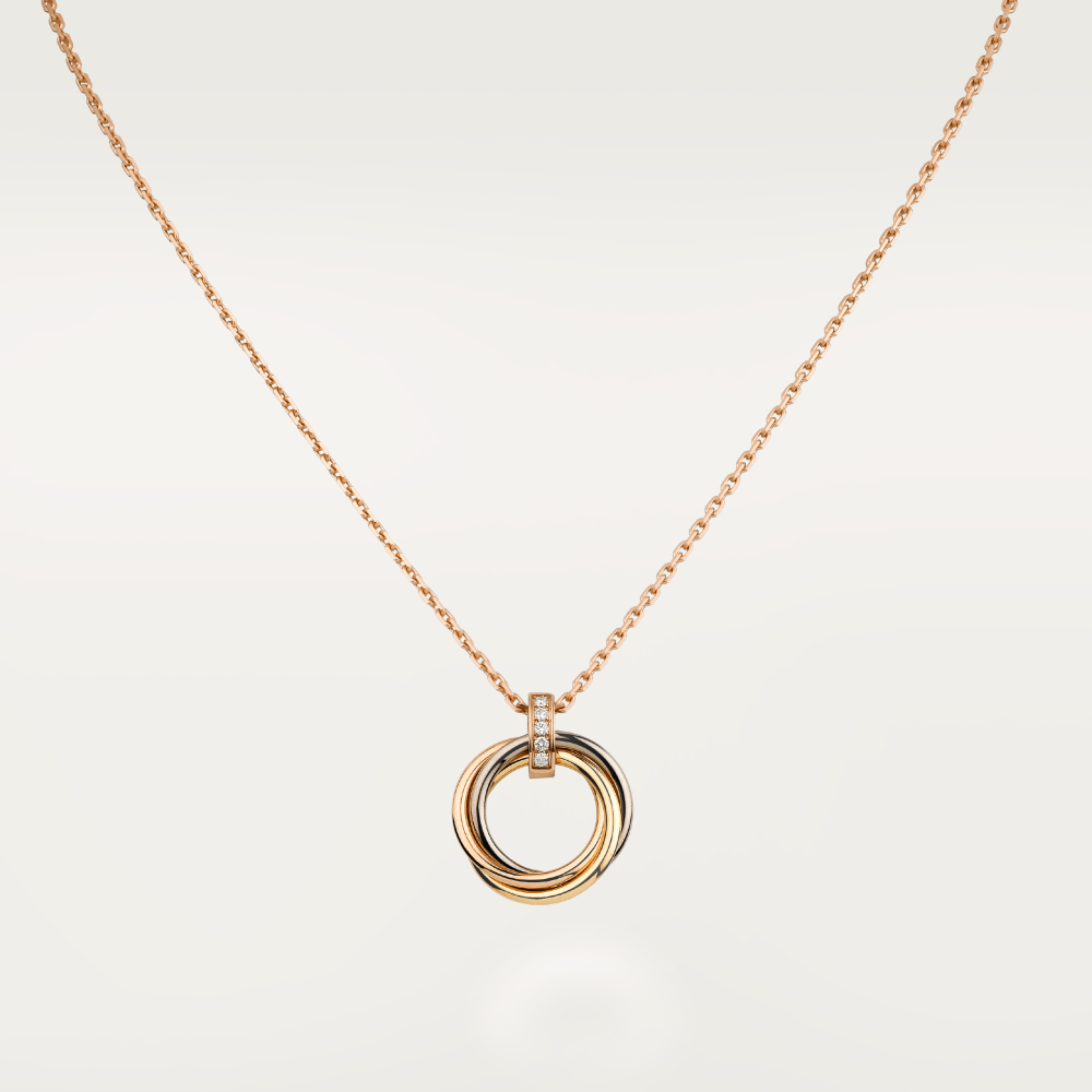 [⭐moonlume]TRINITY NECKLACE GOLD  DIAMONDS