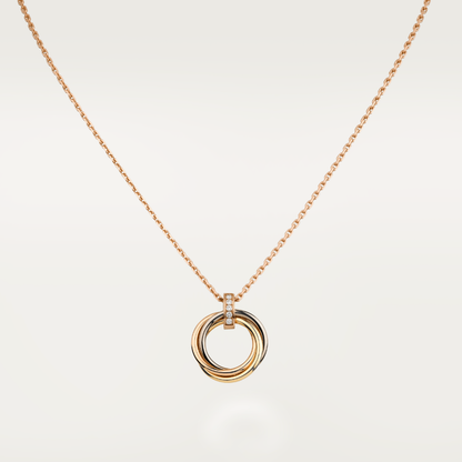 [⭐moonlume]TRINITY NECKLACE GOLD  DIAMONDS
