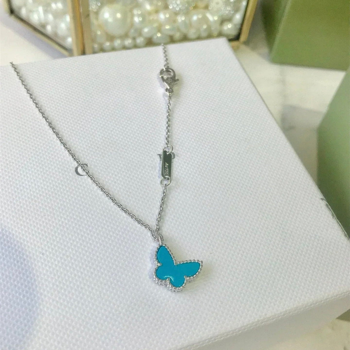 [⭐moonlume]BUTTERFLY TURQUOISE BUTTERFLY BRACELET SILVER