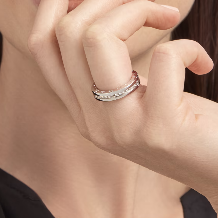 [⭐moonlume]ZERO 1 ONE-BAND PAVED DIAMONDS ON THE SPIRAL RING
