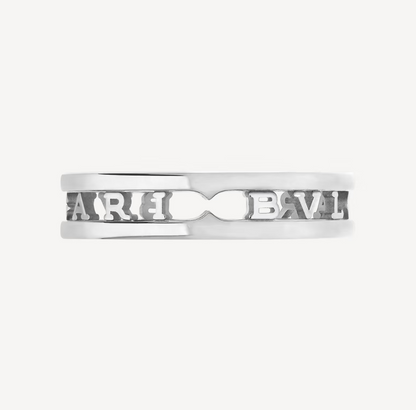 [⭐moonlume]ZERO 1 ONE-BAND WITH OPENWORK LOGO SPIRAL RING