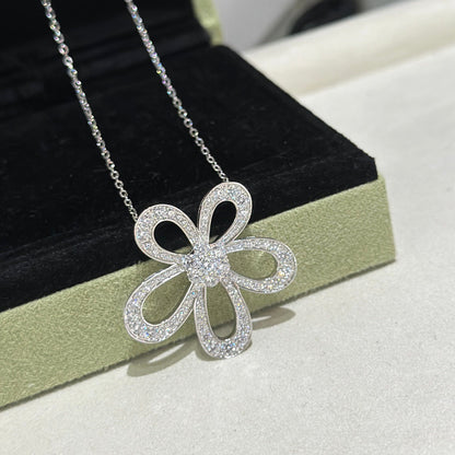 [⭐moonlume]FLOWERLACE NECKLACE FULL DIAMONDS