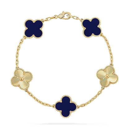 [⭐moonlume]CLOVER 5 MOTIF LAPIS LAZULI BRACELET COLLECTION