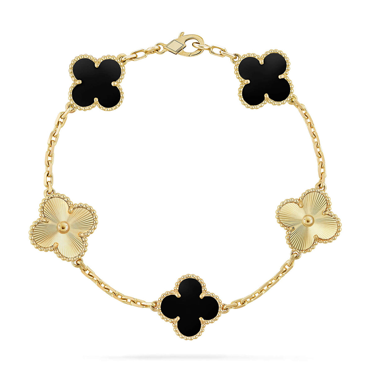 [⭐moonlume] CLOVER 5 MOTIF ONYXS BRACELET COLLECTION