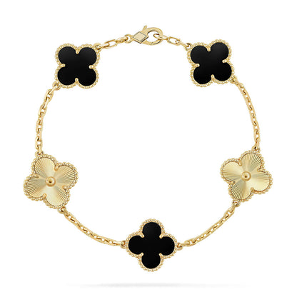 [⭐moonlume] CLOVER 5 MOTIF ONYXS BRACELET COLLECTION