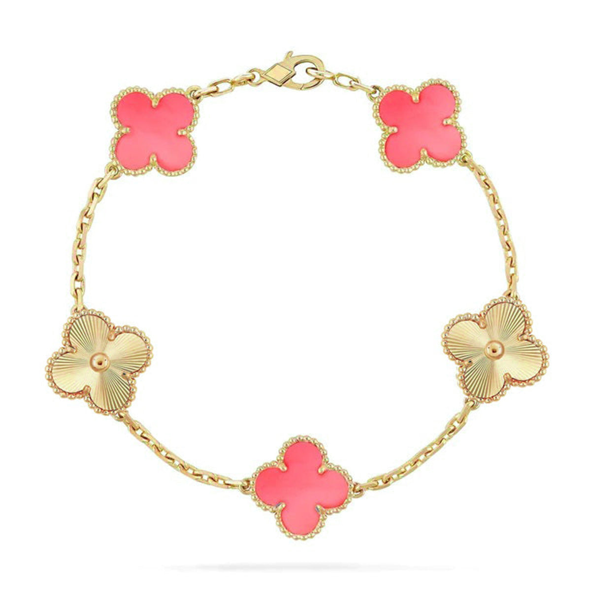 [⭐moonlume] CLOVER 5 MOTIFS  PINK MOP BRACELET COLLECTION