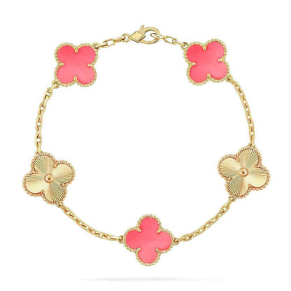 [⭐moonlume] CLOVER 5 MOTIFS  PINK MOP BRACELET COLLECTION