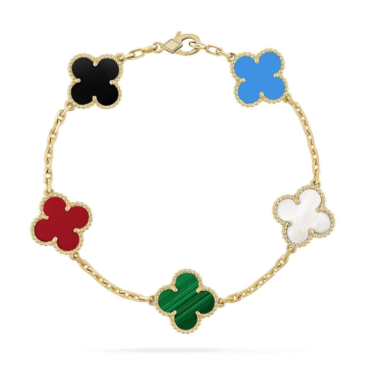 [⭐moonlume]CLOVER 5 MOTIFS MULTICOLOR BRACELET