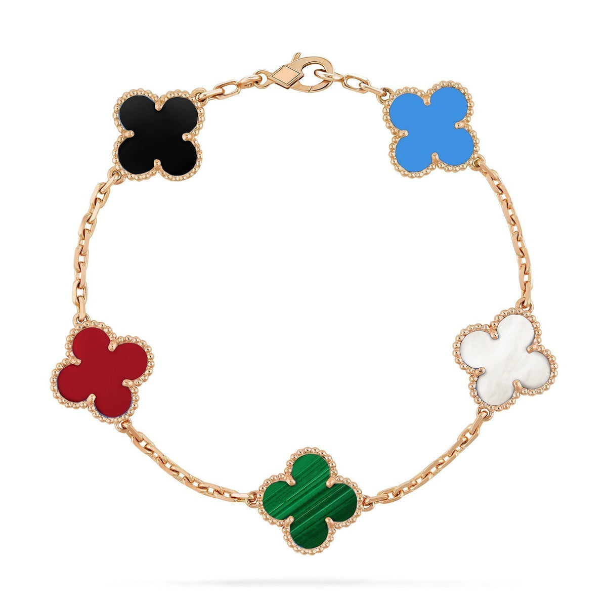 [⭐moonlume]CLOVER 5 MOTIFS MULTICOLOR BRACELET