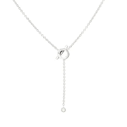 [⭐moonlume]FINESSE SILVER DIAMOND NECKLACE