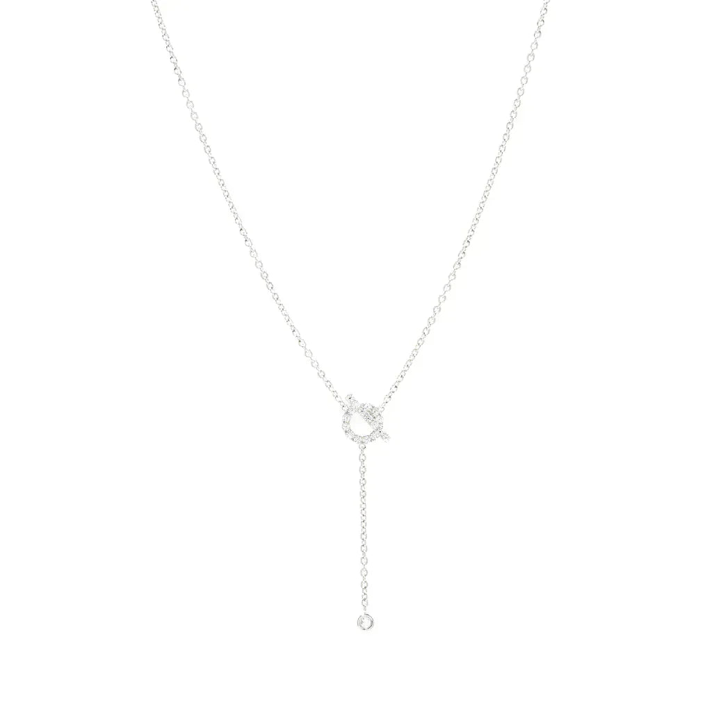 [⭐moonlume]FINESSE SILVER DIAMOND NECKLACE
