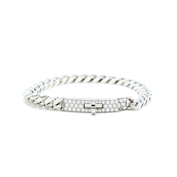 [⭐moonlume]KELLY CHAIN SILVER DIAMOND BRACELET